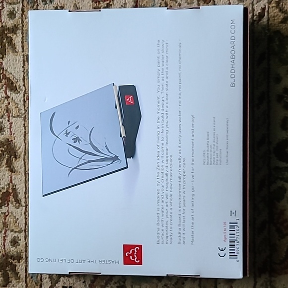 Budda board inspired by zen design you simply paint with water 9" x 12" - Picture 2 of 5